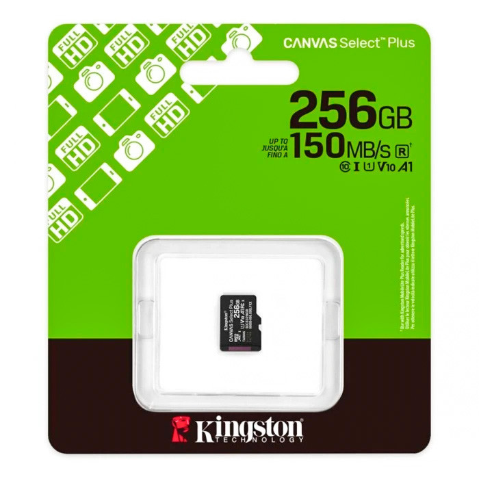Карта памяти для домофона microSDXC Kingston Canvas Select Plus 256 GB Class 10 А1 UHS-1 Киев - изображение 9
