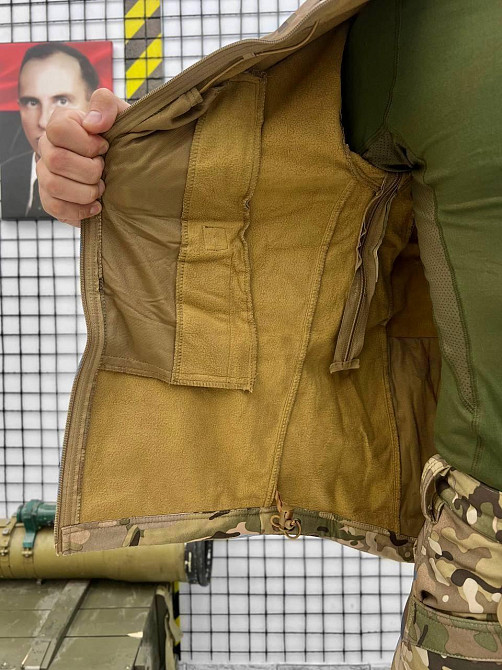 Тактический осенний костюм Softshell куртка и штаны (Мультикам) XXL Винница - изображение 4