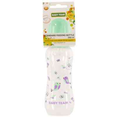 Пляшечка для годування Baby Team з силіконовою соскою 250 мл м'ятна (1121_мятный) Вінниця