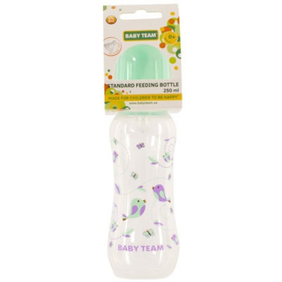 Пляшечка для годування Baby Team з силіконовою соскою 250 мл м'ятна (1121_мятный) Вінниця - фото 3