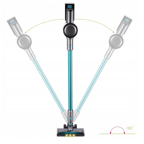 Пилосос бездротовий 135W вертикальний 2в1 чорний/зелений 6902 KAMILLE Житомир - изображение 4