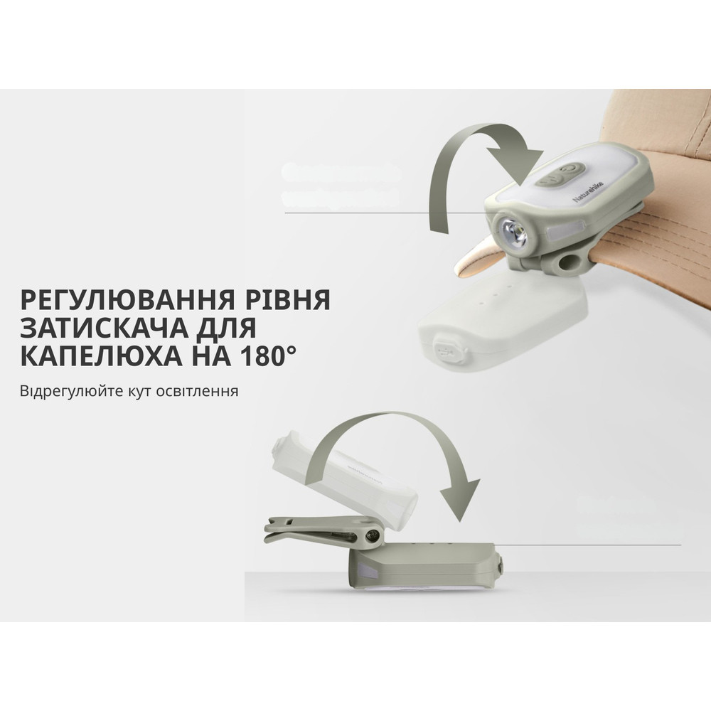 Фонарь с клипсой Naturehike NH21ZM013, бежевый Киев - изображение 10