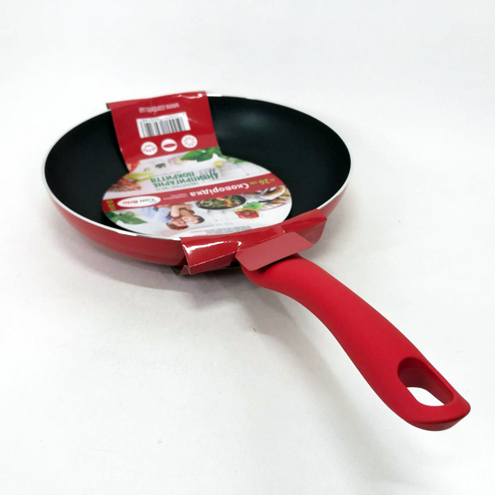 Сковорода з антипригарним покриттям внутрішньої поверхні Con, Сковорода фірмова, Практична сковорідка ZO-37 Івано-Франківськ - фото 5