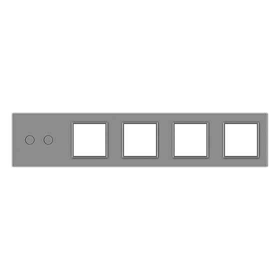 LIVOLO Рамка 5-постова для одного 2-сенсорного вимикача і чотирьох розеток (2-0-0-0-0) LIVOLO, Коломыя