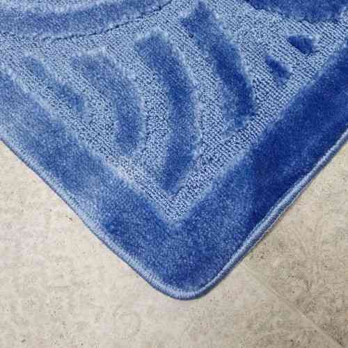 Килимок для ванних кімнат поліпропіленовий TM DarianA Econom u-cut 50*40 синій орнамент Житомир