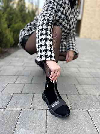 Черевики жіночі VLADEKS чорні натуральна замша 37р.-24см. 39р.-25см. висота 13см. (3907) Коломыя