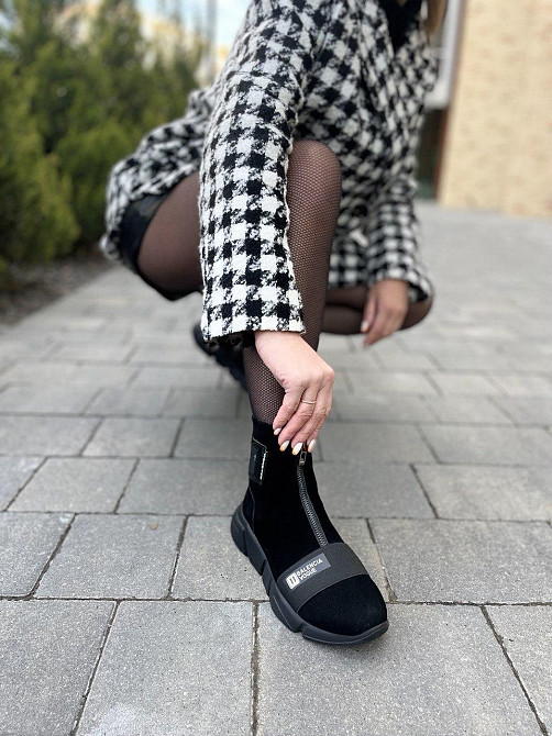 Черевики жіночі VLADEKS чорні натуральна замша 37р.-24см. 39р.-25см. висота 13см. (3907) Коломыя - изображение 1