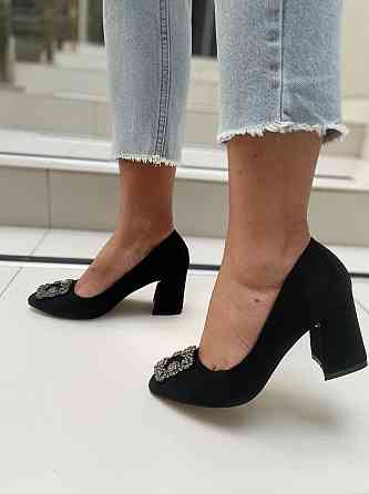 Bashili Туфлі жіночі BASHILI чорні еко-замша каблук 7см 36р 37р (21937-1) Коломия