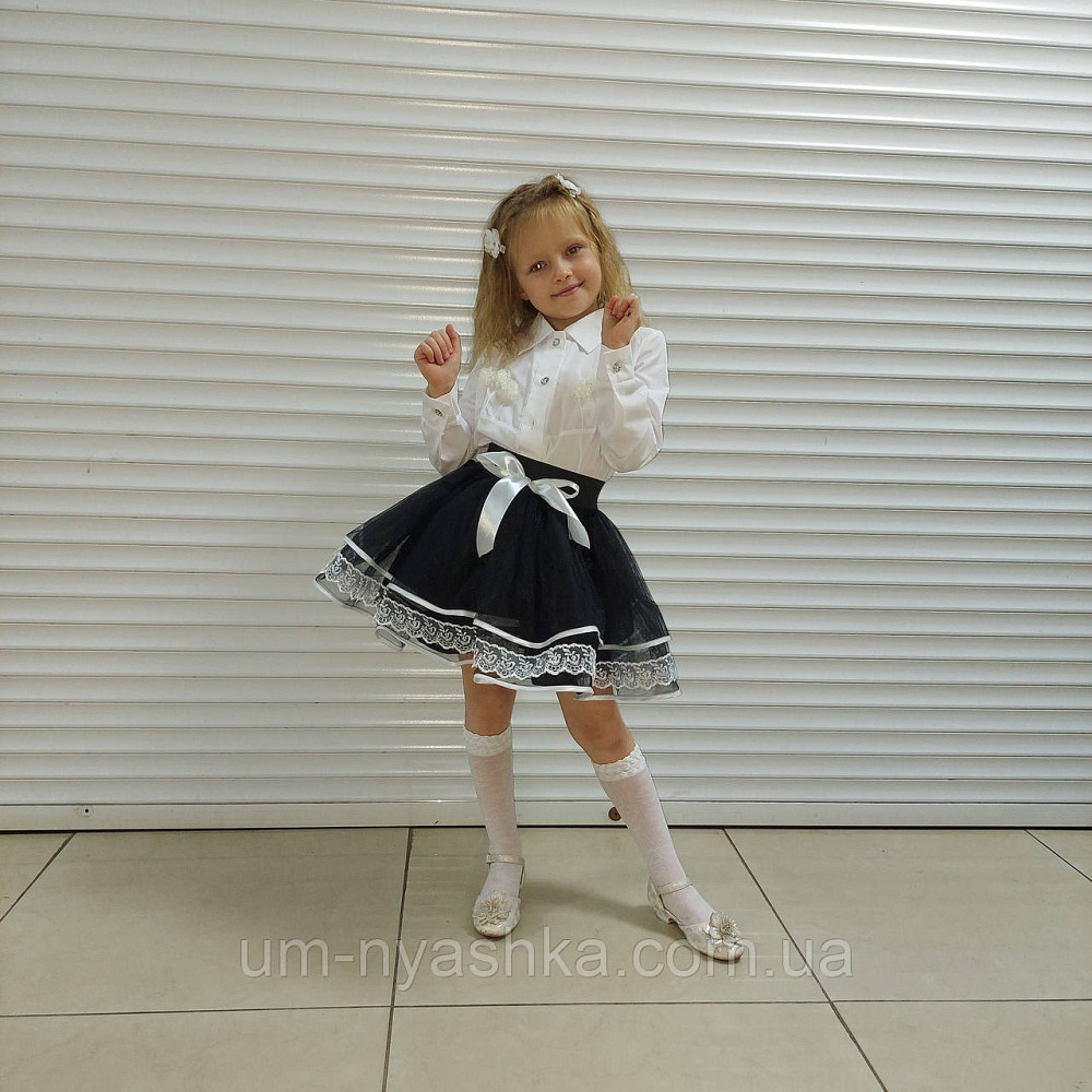Красивая школьная юбочка с белым кружевом Кривой Рог - изображение 2