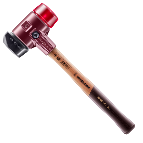 Молоток HALDER Simplex 3026 насадки із чорної гуми, червоного пластику Одеса