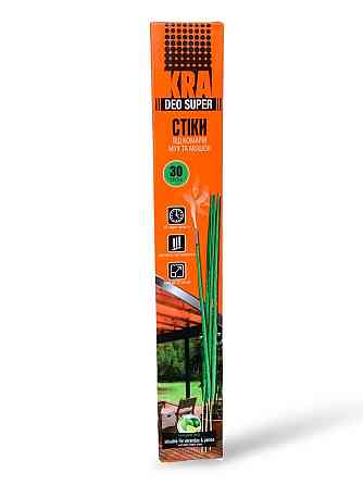 Стики від комарів та мух KRA, 30 шт, тривалий захист, інсектицидні смужки для приміщень та вулиці Харків