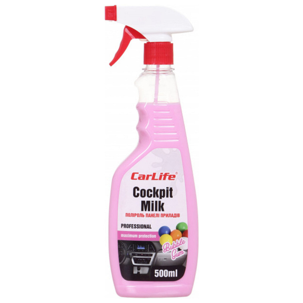 Поліроль для панелі приладів Carlife Cockpit Milk Бабл Гам, 500мл Київ - фото 1