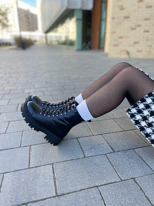 Crisma Черевики жіночі CRISMA чорні натуральна шкіра зима висота 17 см (5296) Коломыя - изображение 10