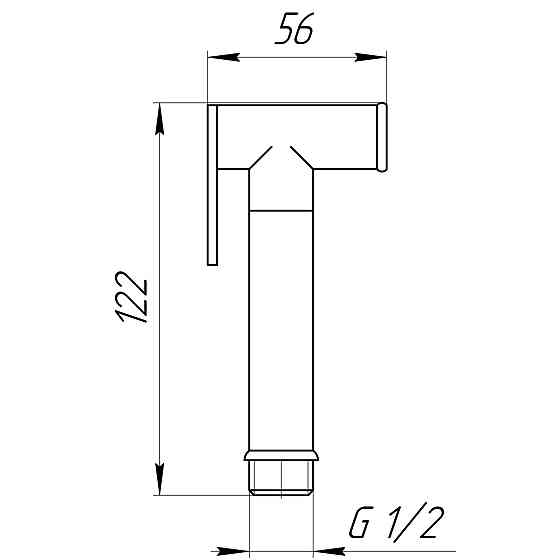 Душевая гигиеническая стоп-лейка Globus Lux S-170BL (000020777) Киев