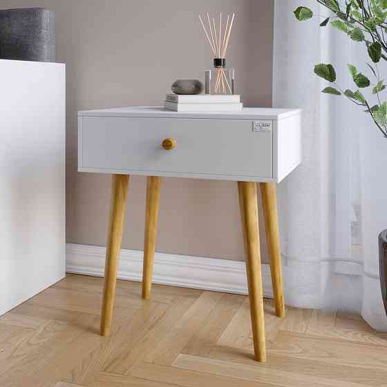 Тумба прикроватная LION Хьюге-4 Нимфея Альба (белый) (LION-041001) Днепр