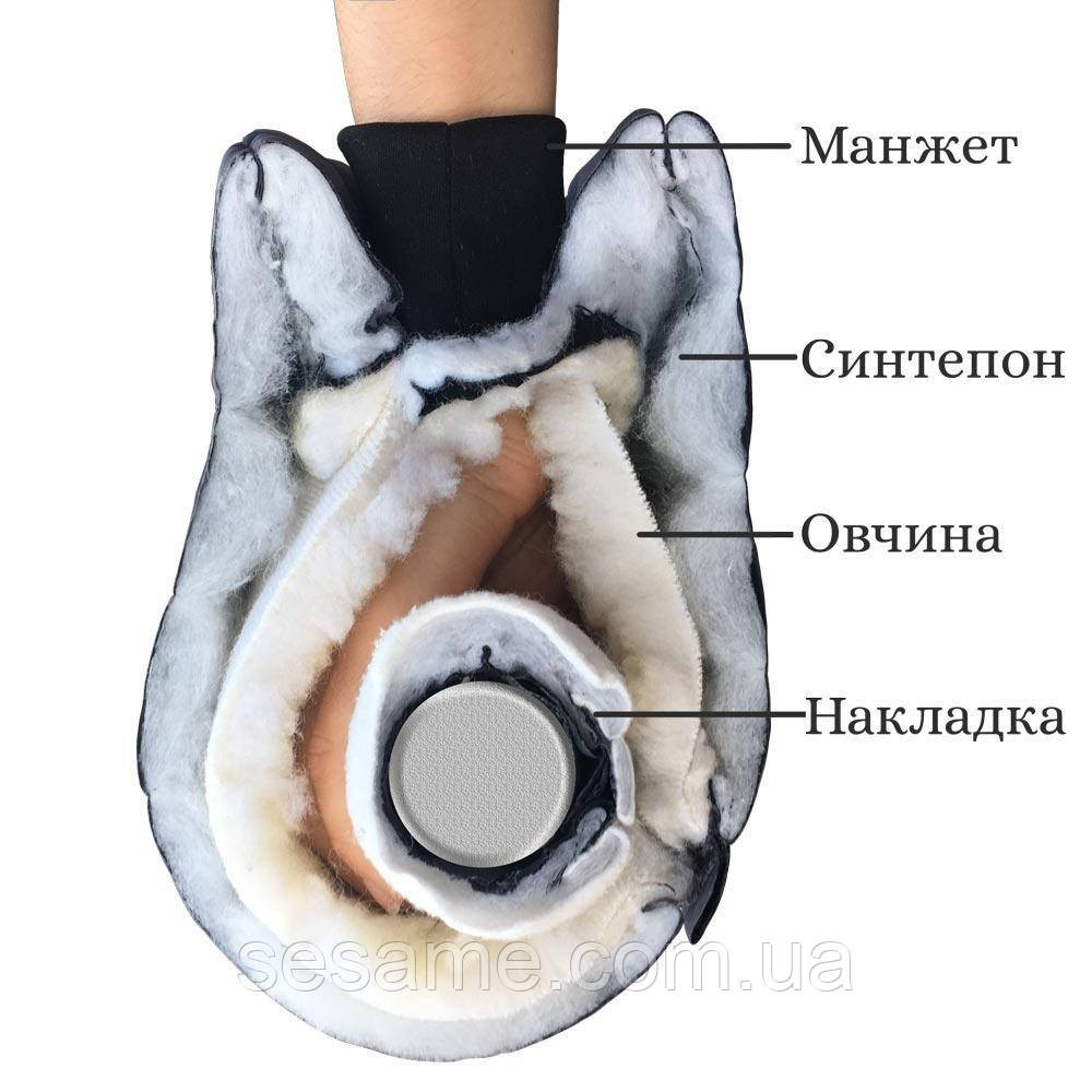 Муфта на натуральной овчине Графитовая (Серая) Харьков - изображение 4