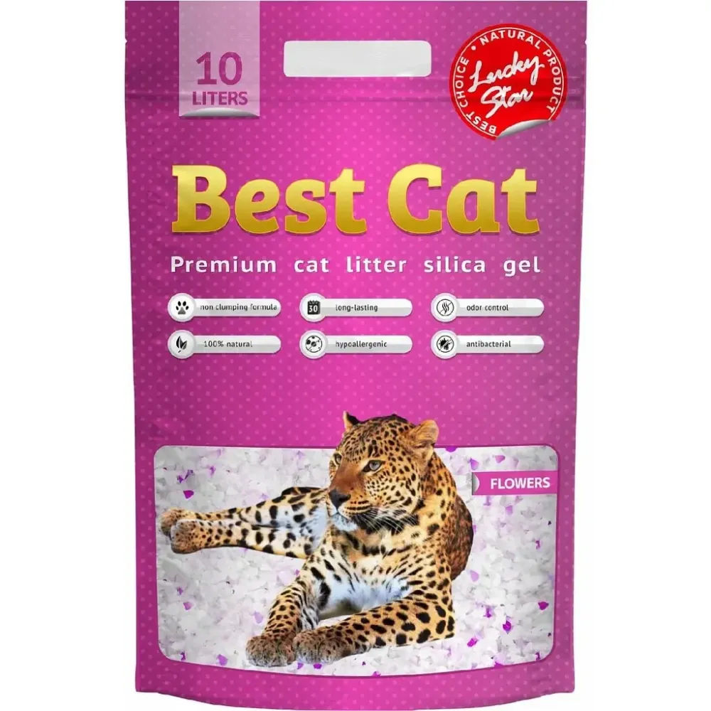 Силикагелевый наполнитель Бест Кэт Best Cat Pink Flowers для кошачьего туалета, 10 л (5 кг) Винница - изображение 2