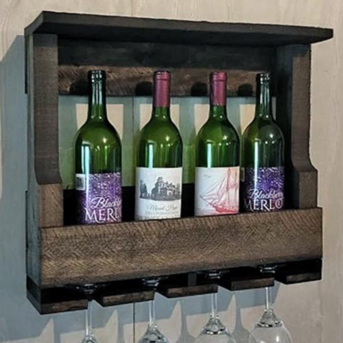 Настенная винная полка 