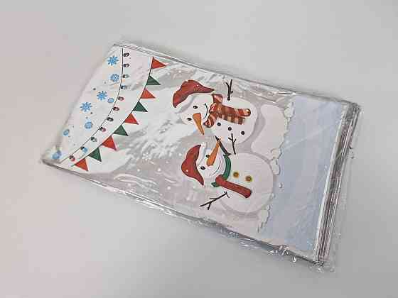 Подарочная упаковка с новогодним рисунком (20*35) №32 Пара снеговиков (100 шт) Харьков