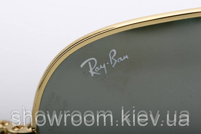 Чоловічі сонцезахисні окуляри в стилі RAY BAN aviator (золота оправа) (2907) Київ - фото 3