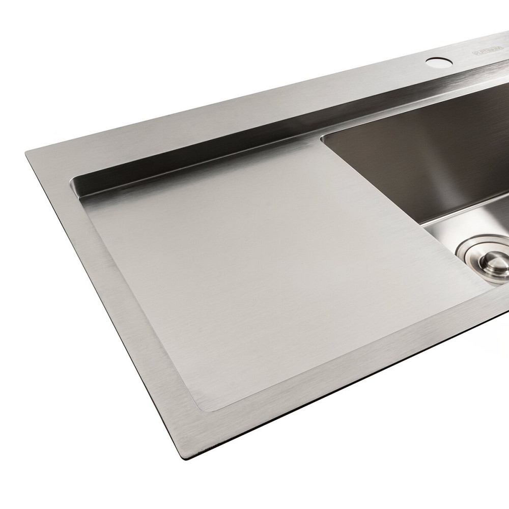 PLATINUM Кухонна мийка нержавійка 78*43 R Platinum Handmade (два отвори, круглий сифон 3,0/0,8) Киев - изображение 5