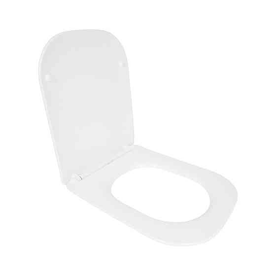 Сидіння для унітаза Qtap (Stork, Aquarius 630) 420x336x22 мм, White, з мікроліфтом, Slim Duroplast, Quick Release QTSC179W49263 Київ
