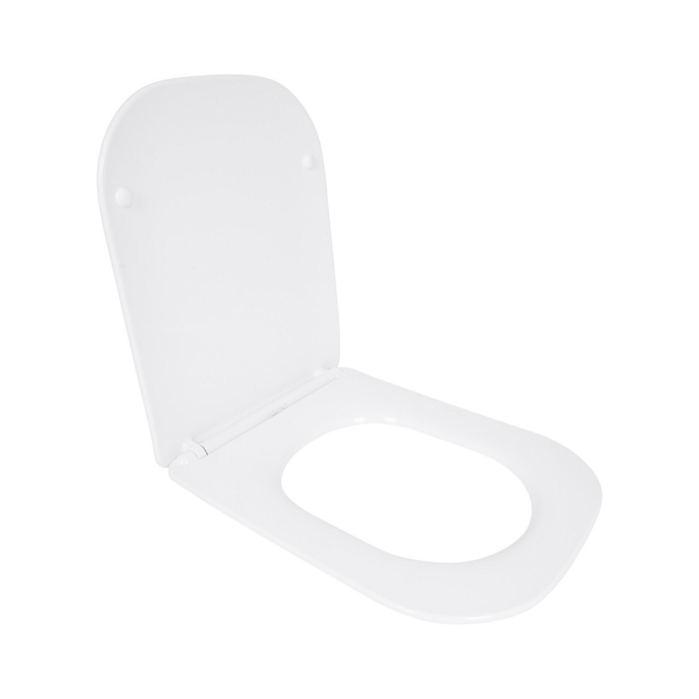 Сидіння для унітаза Qtap (Stork, Aquarius 630) 420x336x22 мм, White, з мікроліфтом, Slim Duroplast, Quick Release QTSC179W49263 Київ - фото 3