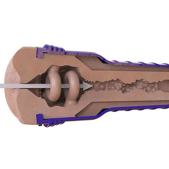 Мастурбатор-попка Fleshlight Boost Blast Female Light Medium Flesh, плаваючі кільця Turbo Tech Sex Aura Київ