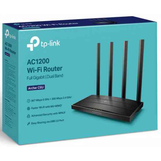 Маршрутизатор TP-LINK Archer C6U, AC1200 MU-MIMO гігабітний Wi-Fi роутер (Archer C6U) Київ