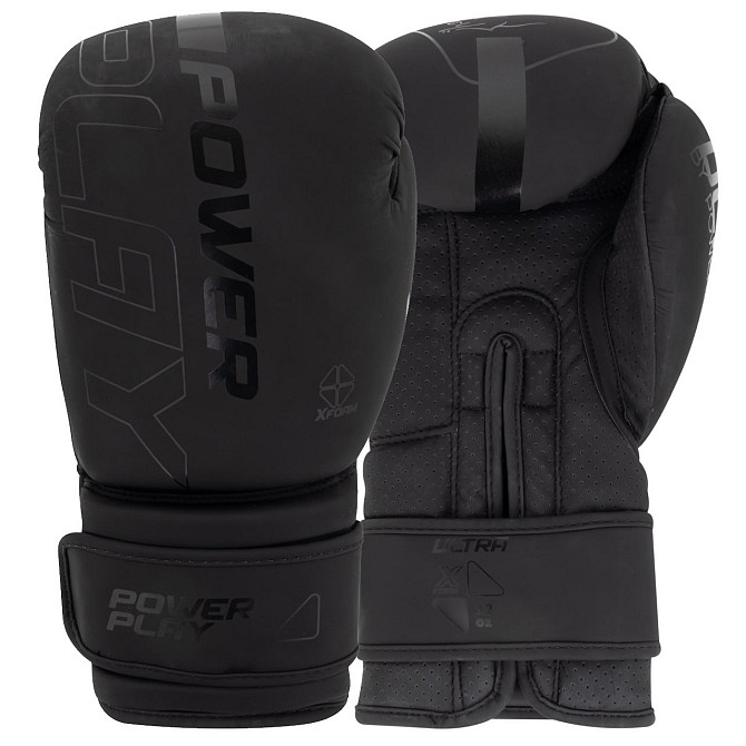 Боксерські рукавички Powerplay 3024 Ultra Mat Black 8 унцій Кам'янське - фото 1