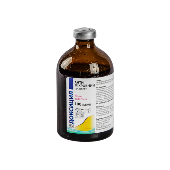 Доксицил 100 мл Укрзооветпромпостач (доксицикліну гідрохлорид - 120 мг.) Вінниця