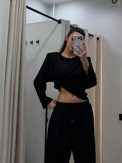 Жіночий стильний повсякденний костюм із натуральної віскози з плечиками турецька віскоза Одеса - фото 2