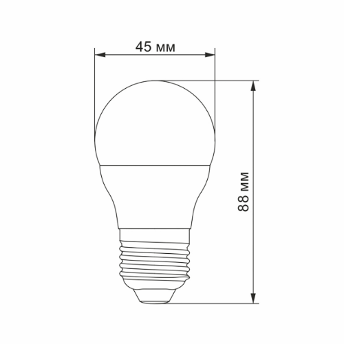 Лампа G45h 4,9W E27 4100К LED Videx Житомир