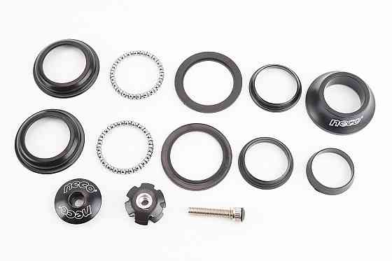 Кермова колонка 1-1/8" (44/28,6x44/30) безрізьбової вилки, напівінтегровані, висока, чорний H115MP Київ