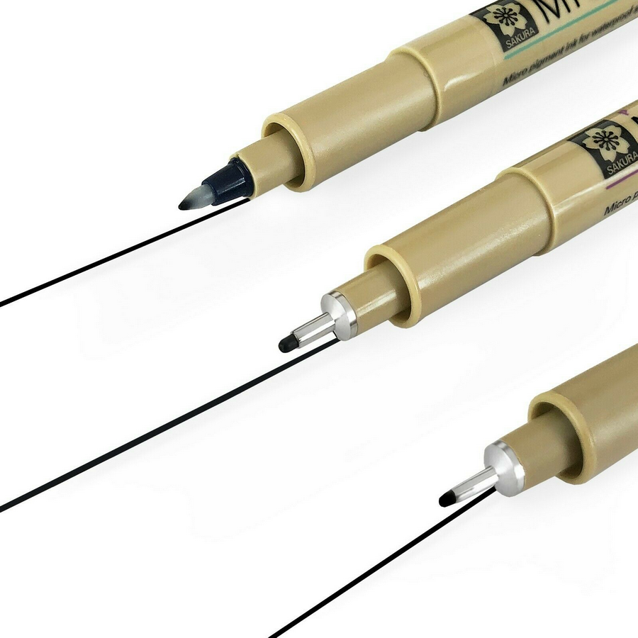 Набір лінерів PIGMA MICRON 2шт (0.5/0.8) +1 ручка MICRON PN В ПОДАРУНОК Чорний Sakura Київ - фото 7