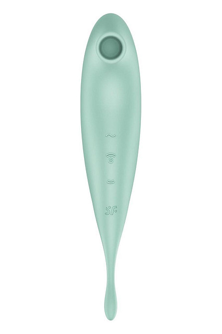 Смарт-вібратор для клітора з вакуумною стимуляцією Satisfyer Twirling Pro+ Mint Sex Aura Київ - фото 3