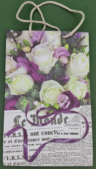 Паперовий пакет подарунковий Середній 17/26/8 (артSV-181) (12 шт.) Харків - фото 6