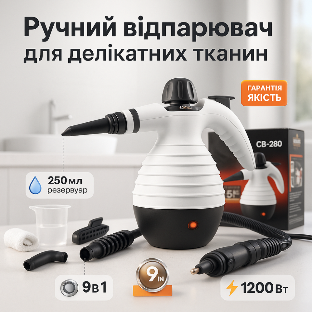 Многофункциональный пароочиститель Crownberg CB-3142 9в1 LD-31 Львов - изображение 16