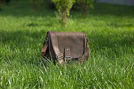 Сумка SHVIGEL 00890 з вінтажній шкіри Коричнева Київ