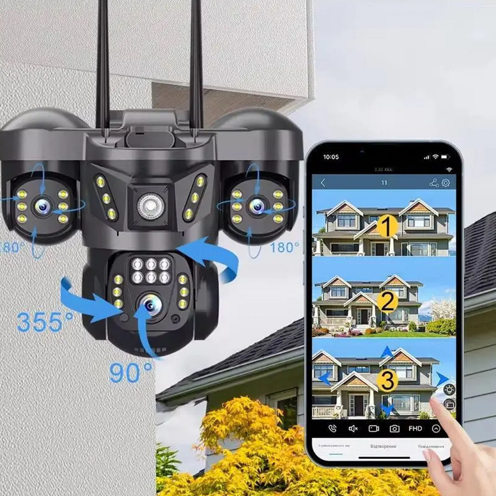 Уличная WIFI камера видеонаблюдения 12,HD,V380 SBR Киев - изображение 5