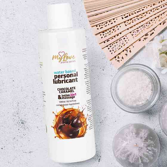 2в1 лубрикант та масажний гель - MyLove Aroma Series Intim&Massage Chocolate Caramel, 300 мл Sex Aura Київ