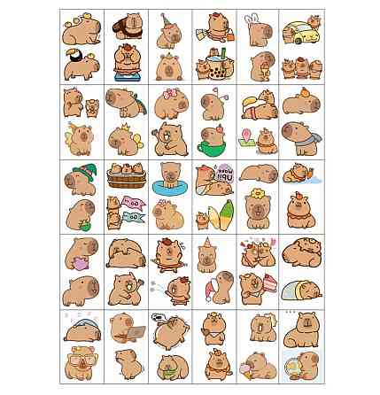 Набір 30 шт тимчасові тату капібара наклейки на тіло дитячі водостійкі тату стікери Київ