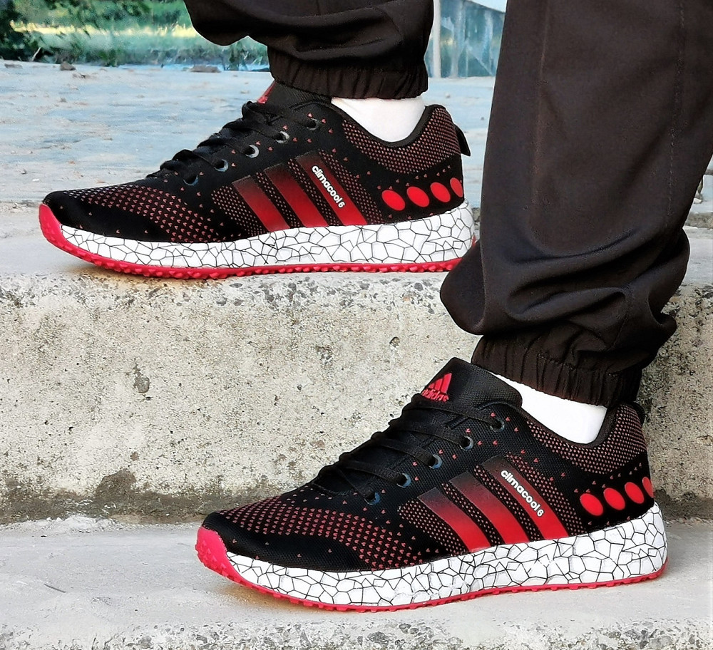 Кросівки Adidas Climacool Чорні Чоловічі Адіас Червоні (розміри: 41,42,43,44,45) Дніпро - фото 3