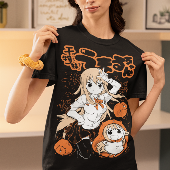 Футболка аниме Аниме Гирл Химоуто Умару оверсайз (S/M/L) Черний AnimeJ0644 Днепр