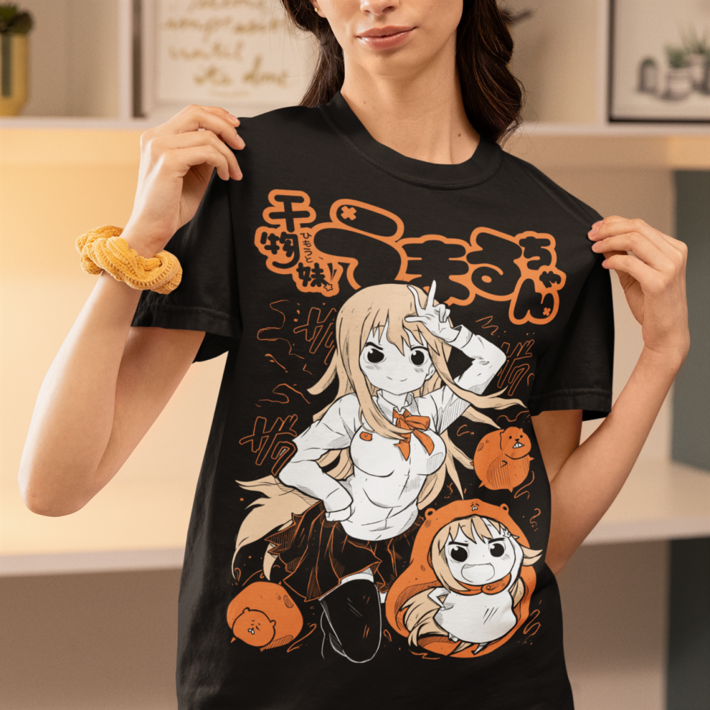 Футболка аниме Аниме Гирл Химоуто Умару оверсайз (S/M/L) Черний AnimeJ0644 Днепр - изображение 3