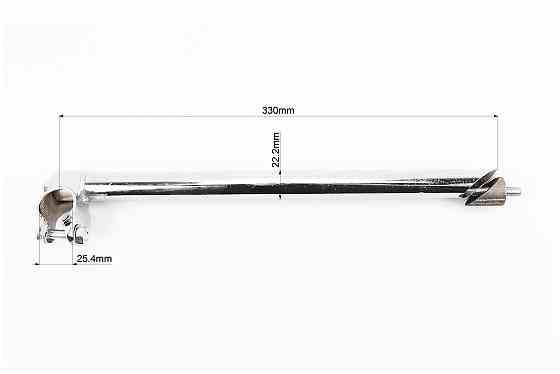 Винос керма ХВЗ 22,2 х25, 4х330мм, хром Київ