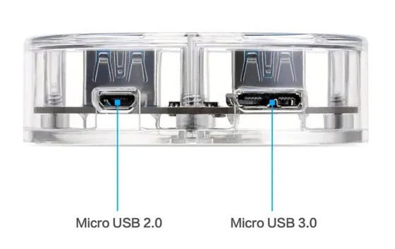 Прозрачный USB хаб на 4 порта, скорость до 5 Гбит/с Киев