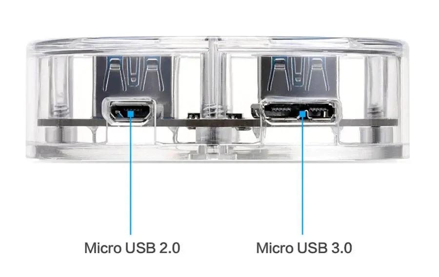 Прозрачный USB хаб на 4 порта, скорость до 5 Гбит/с Киев - изображение 3