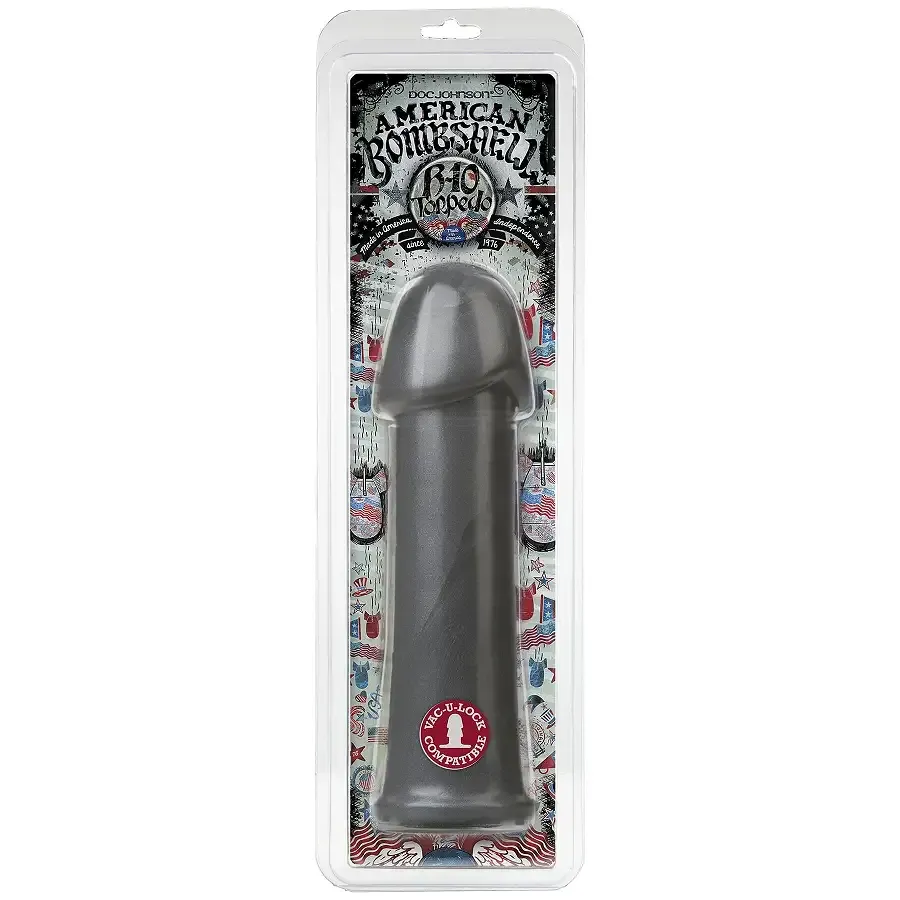 Фалоімітатор для фістингу American Bombshell — B-10 Torpedo — Gun Metal Львів - фото 2