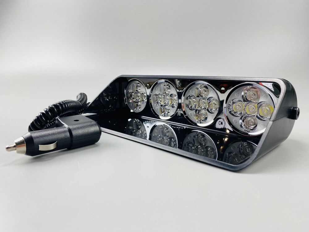 Маячок проблисковий S21 стробоскоп автомобільний 9-80V 20 led діодів білий спалах, стробоскоп під скло Мукачево - фото 3